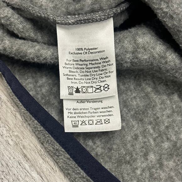 Eddie Bauer Heather Gray Mens 2XL 1/4 Snap Hiking Pullover Fleece Jacket EUC - Picture 5 of 10